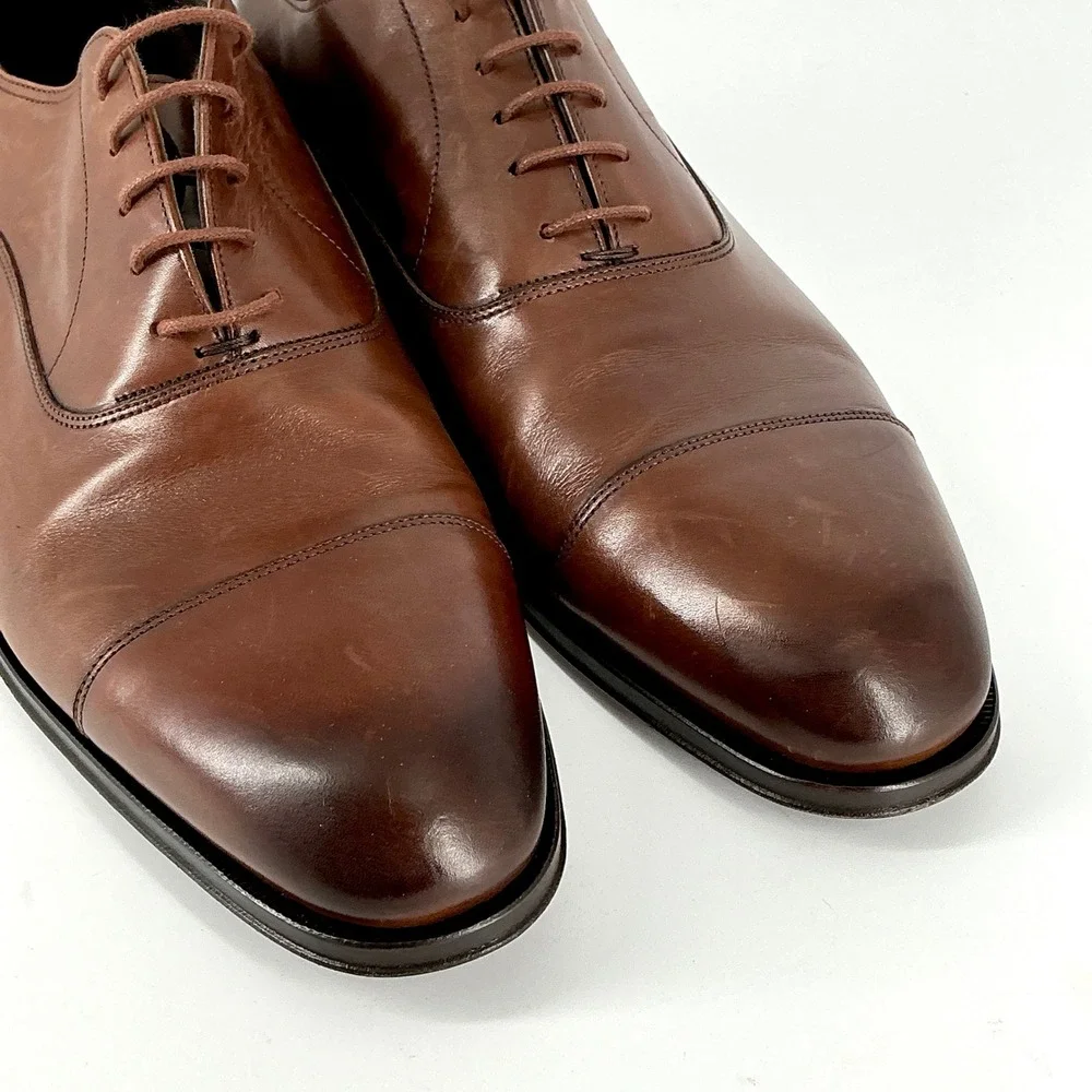 To Boot New York Size 11 Brown Leather Cap Toe Oxford Shoes NEW Nico $450